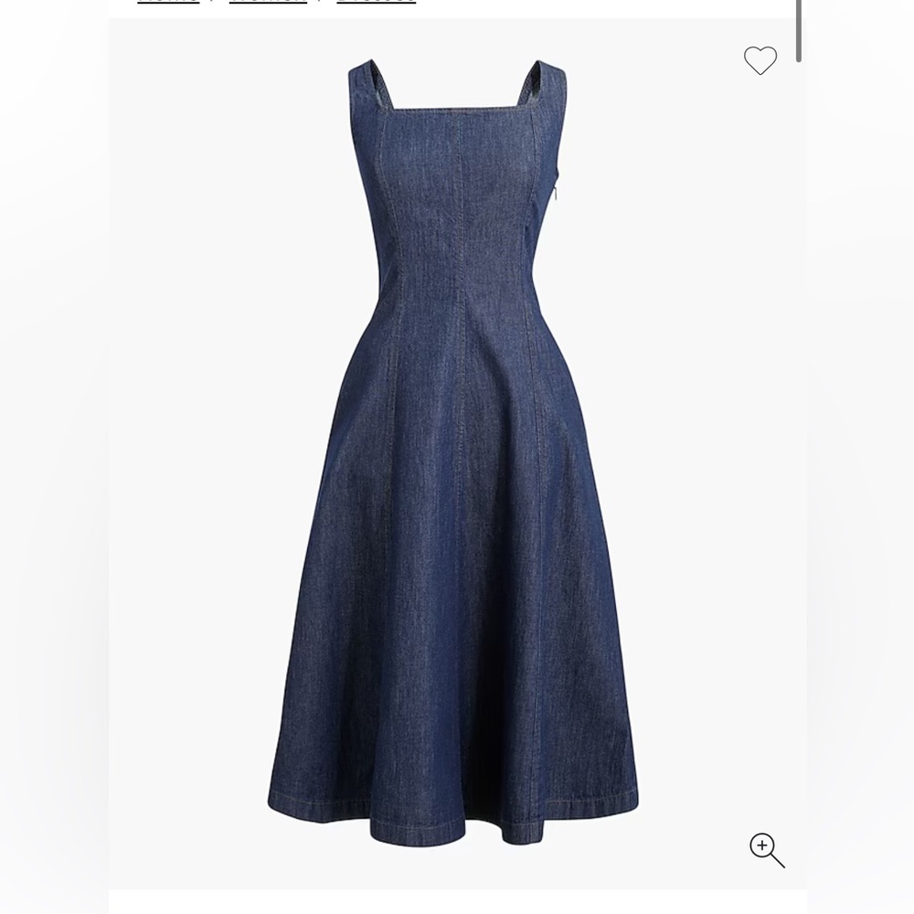 J. Crew Blue Strapless A-Line Dress